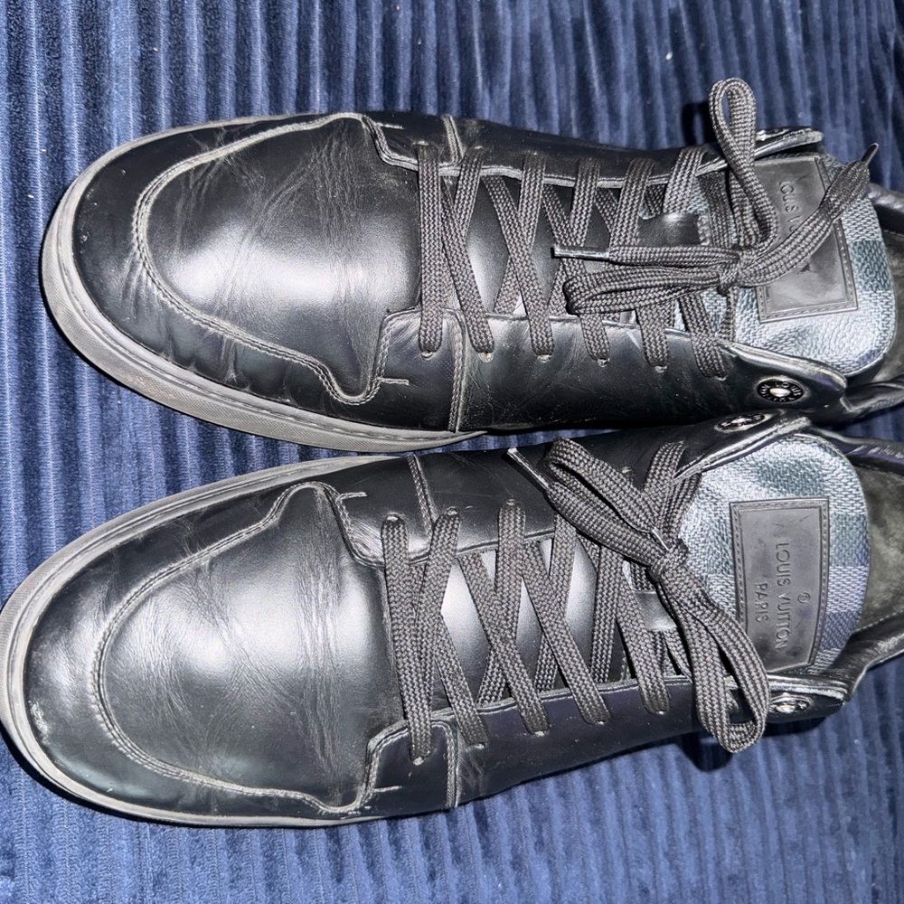 Louis Vuitton Men's Sneakers Black Damier Graphite Leather